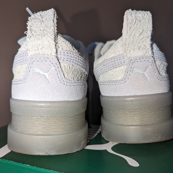 Puma Mayze Mono suede sneakers, light mauve and grey, size 6 women's - Picture 5 of 5